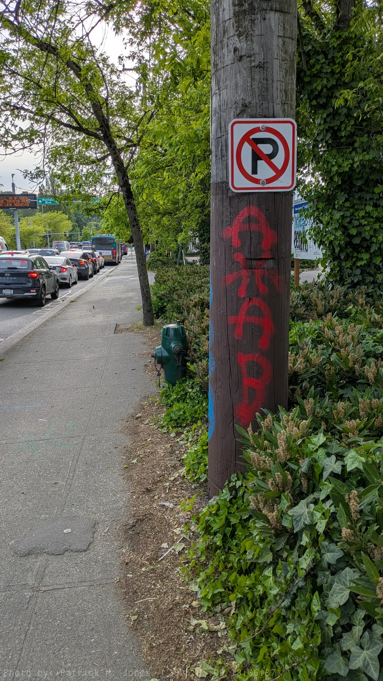 AHAB tag on a phone pole
